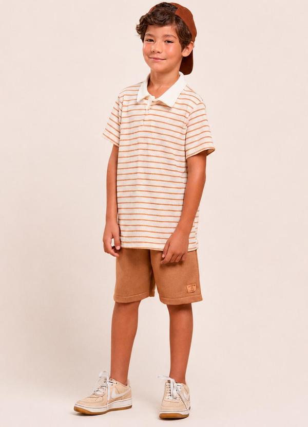 Conjunto Infantil Menino Camiseta Polo Tricot List