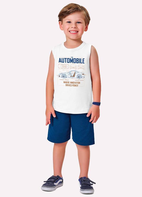 Conjunto Infantil Menino Carro Branco