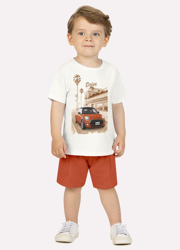 Conjunto Infantil Menino Carro Branco