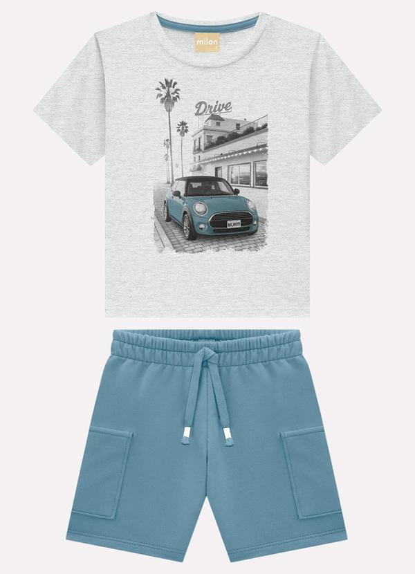 Conjunto Infantil Menino Carro Cinza