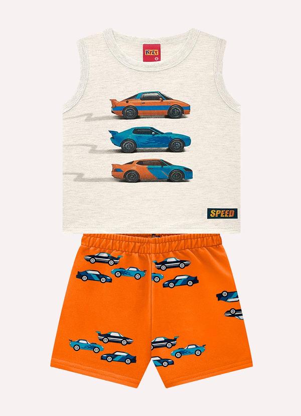 Conjunto Infantil Menino Carros Cinza
