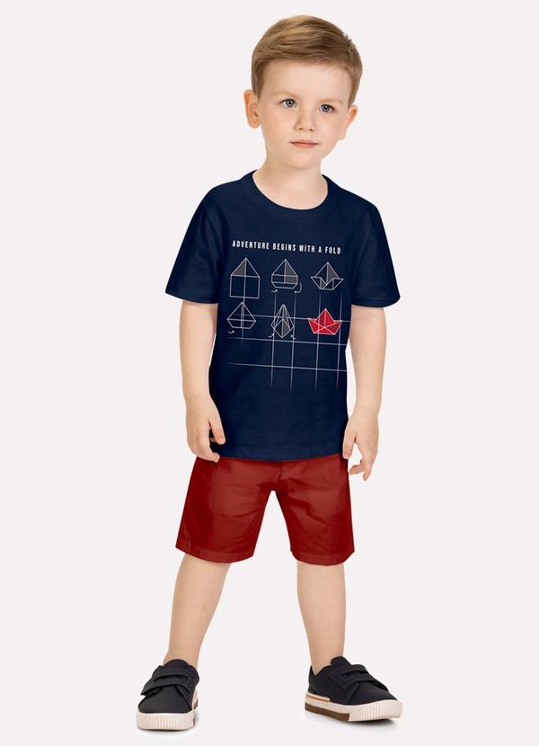 Conjunto Infantil Menino com Cinto Azul