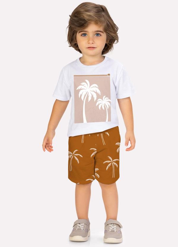 Conjunto Infantil Menino Coqueiros Branco