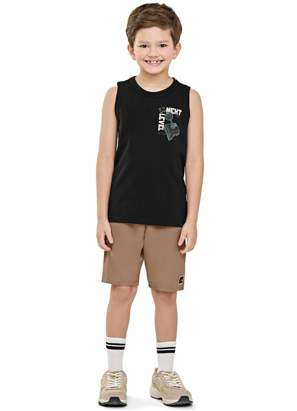 Conjunto Infantil Menino Curto Gamer Preto