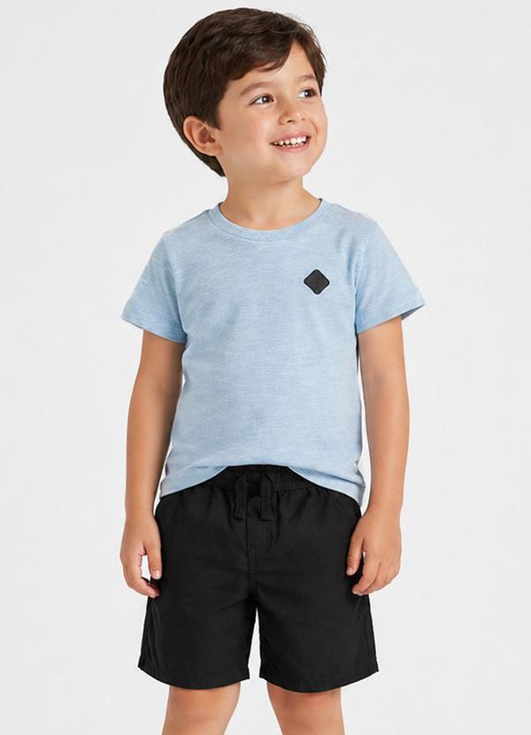 Conjunto Infantil Menino Curto Meia Malha Azul