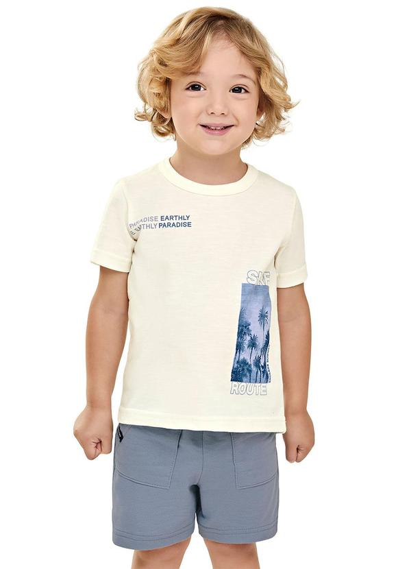 Vista 2 Conjunto Infantil Menino Curto Surf Bege Elian Elian