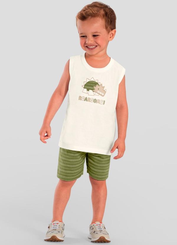 Conjunto Infantil Menino de Dinossauro Natural