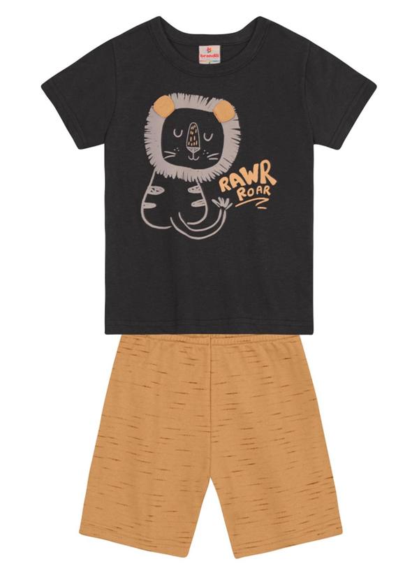 Vista 2 Conjunto Infantil Menino de Leão Cinza Brandili Brandili