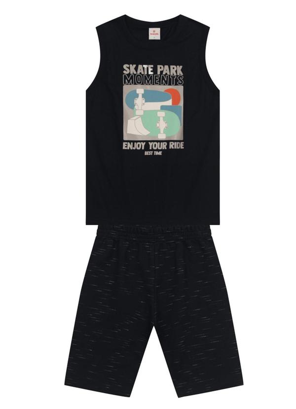 Vista 2 Conjunto Infantil Menino de Skate em Gel Preto Brandili Brandili