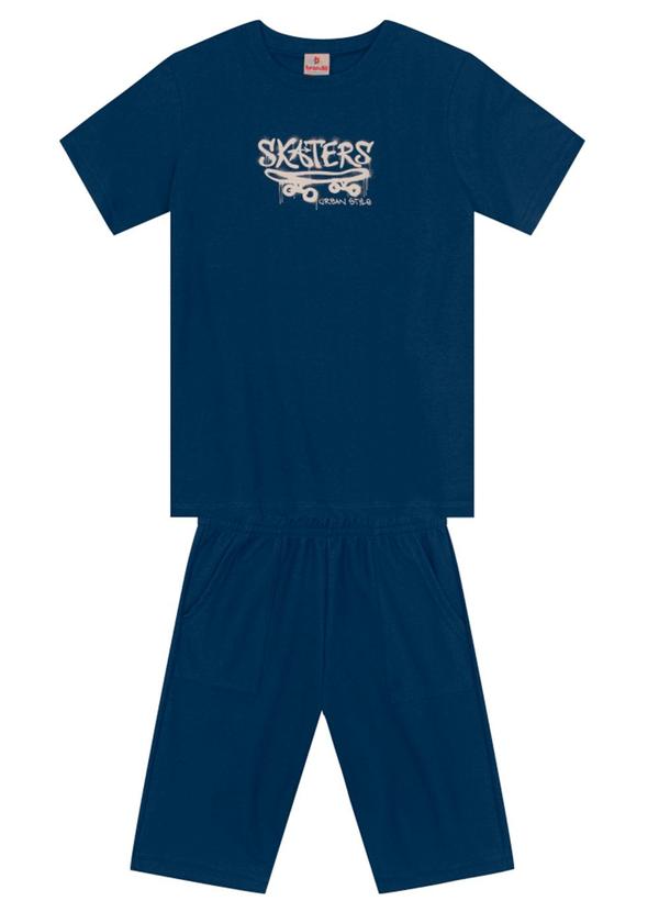 Vista 2 Conjunto Infantil Menino de Skate em Puff Azul Brandili Brandili