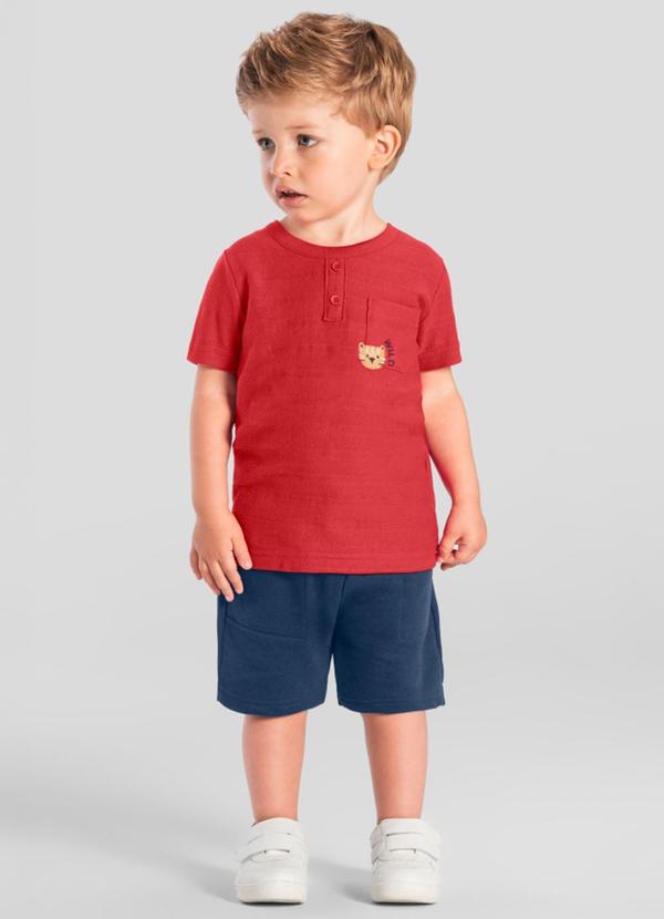 Vista 2 Conjunto Infantil Menino de Tigre Vermelho Brandili Brandili