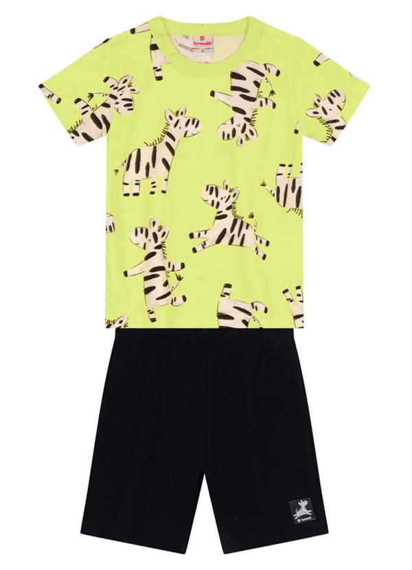 Vista 2 Conjunto Infantil Menino de Zebra Verde Brandili Brandili