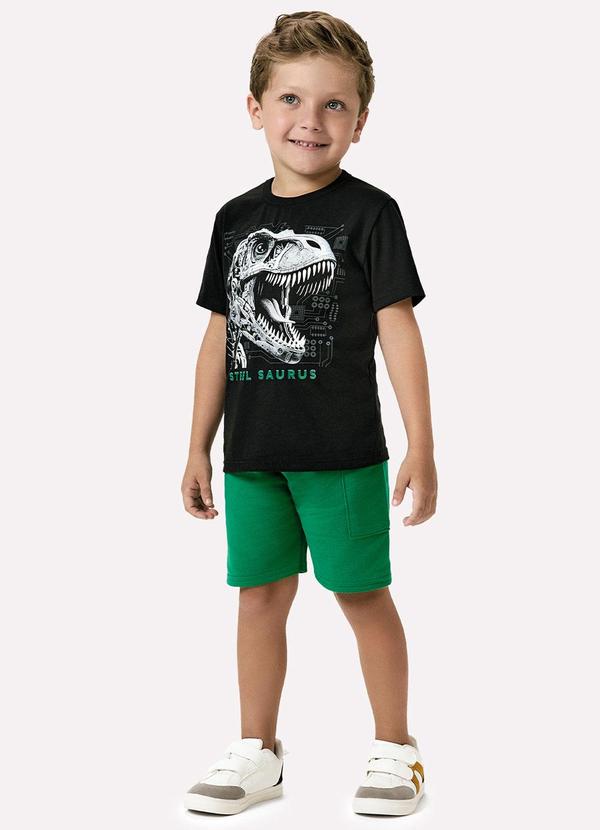 Conjunto Infantil Menino Dinossauro Preto