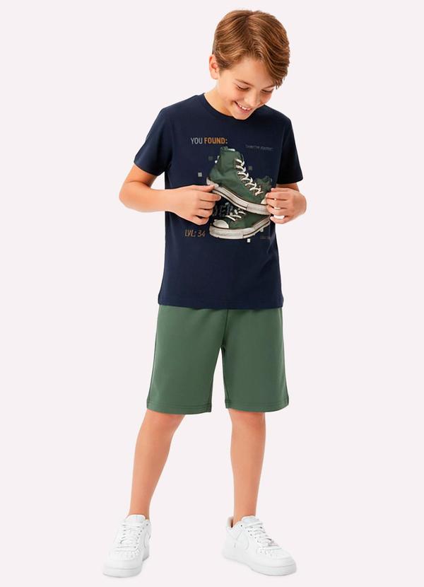 Conjunto Infantil Menino em Algodão Azul