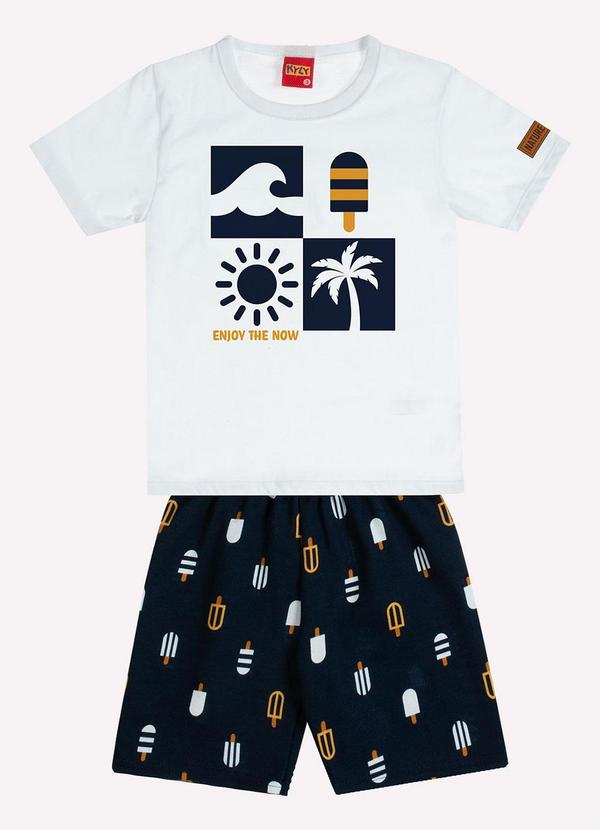 Conjunto Infantil Menino em Algodão Branco