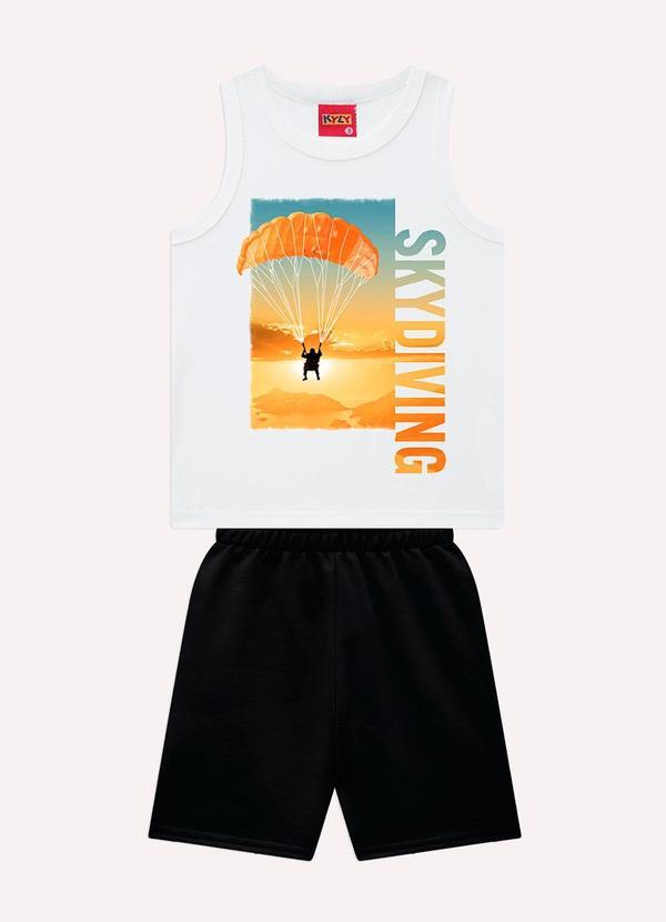 Conjunto Infantil Menino em Algodão Branco