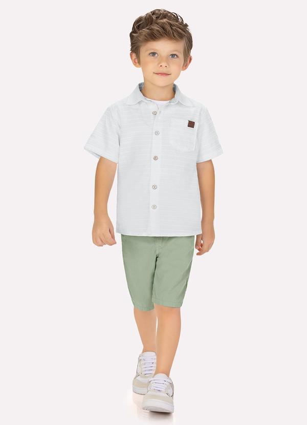 Conjunto Infantil Menino em Algodão Branco