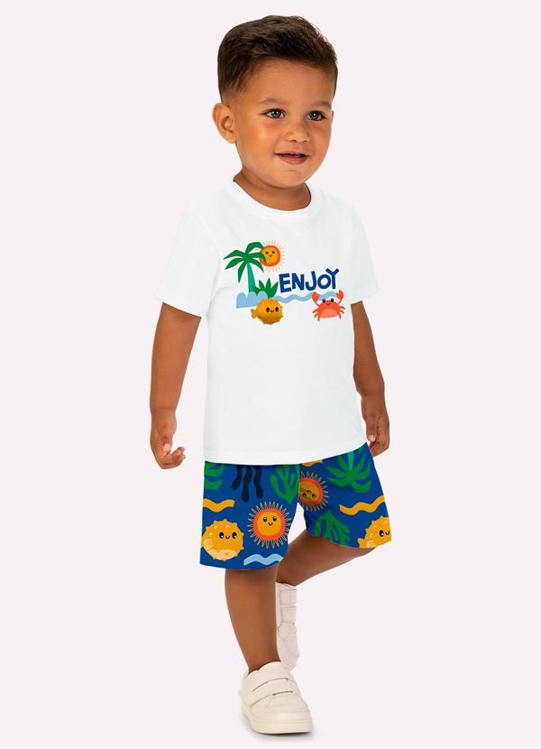 Conjunto Infantil Menino em Algodão Branco