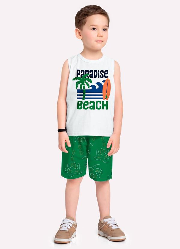 Conjunto Infantil Menino em Algodão Branco