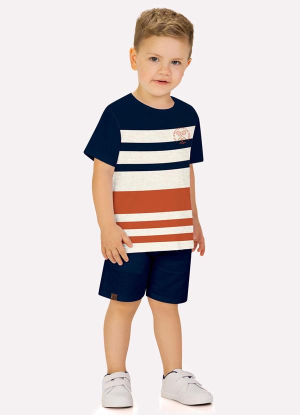 Vista 2 Conjunto Infantil Menino em Algodão Cinza Milon Milon
