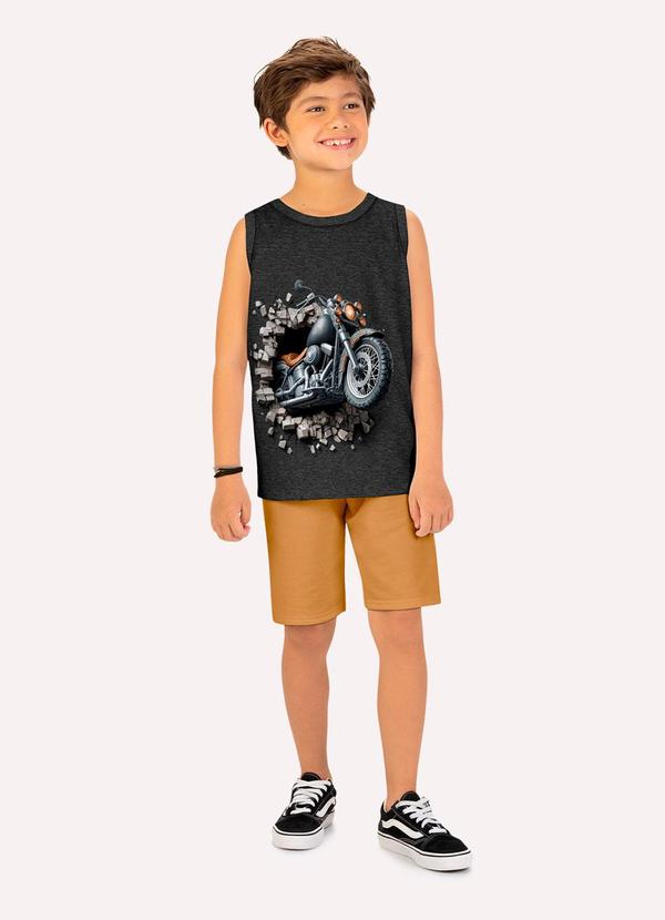 Conjunto Infantil Menino em Algodão Cinza