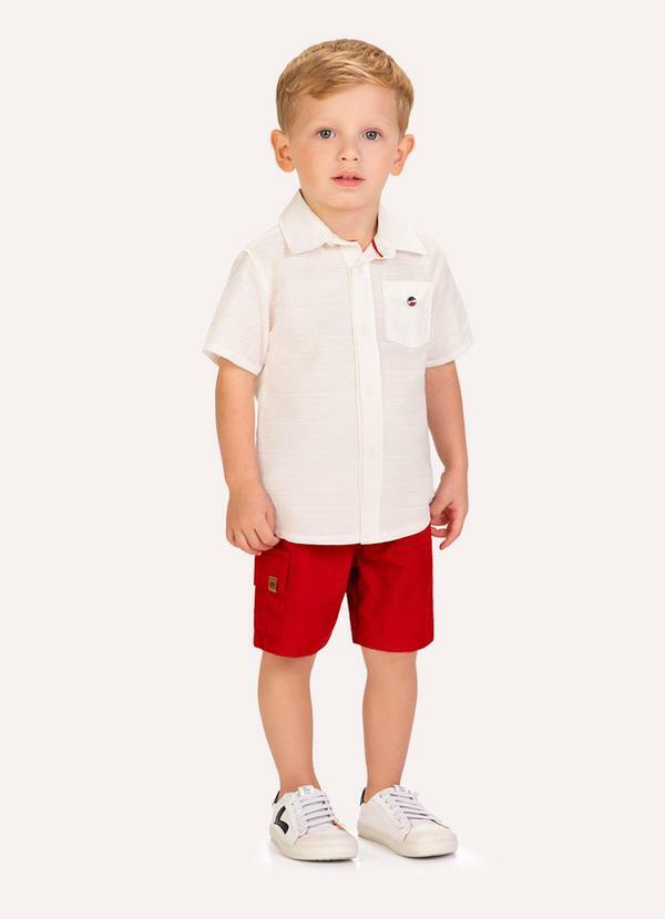 Conjunto Infantil Menino em Algodão Bege