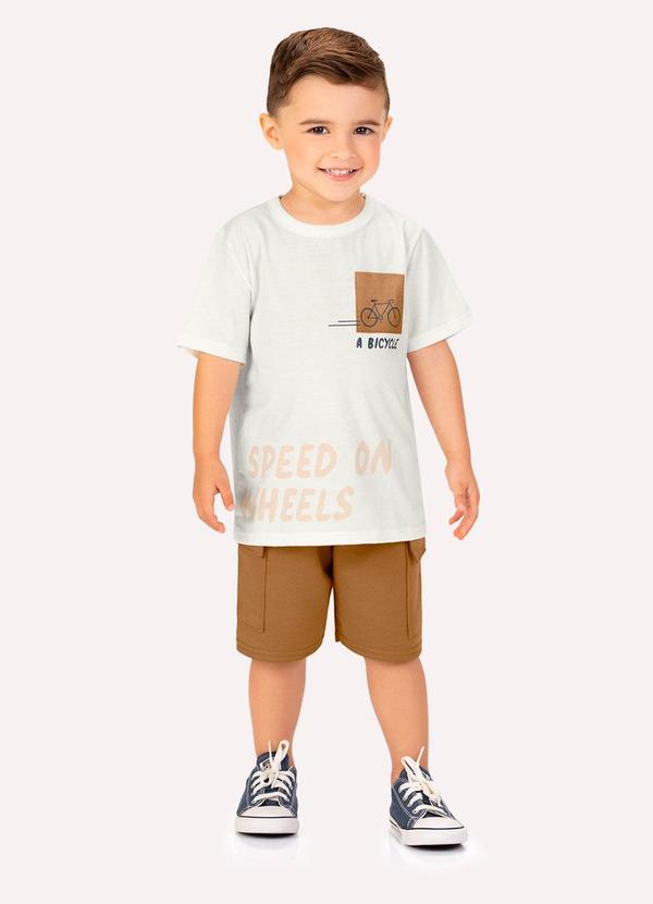 Conjunto Infantil Menino em Algodão Off White