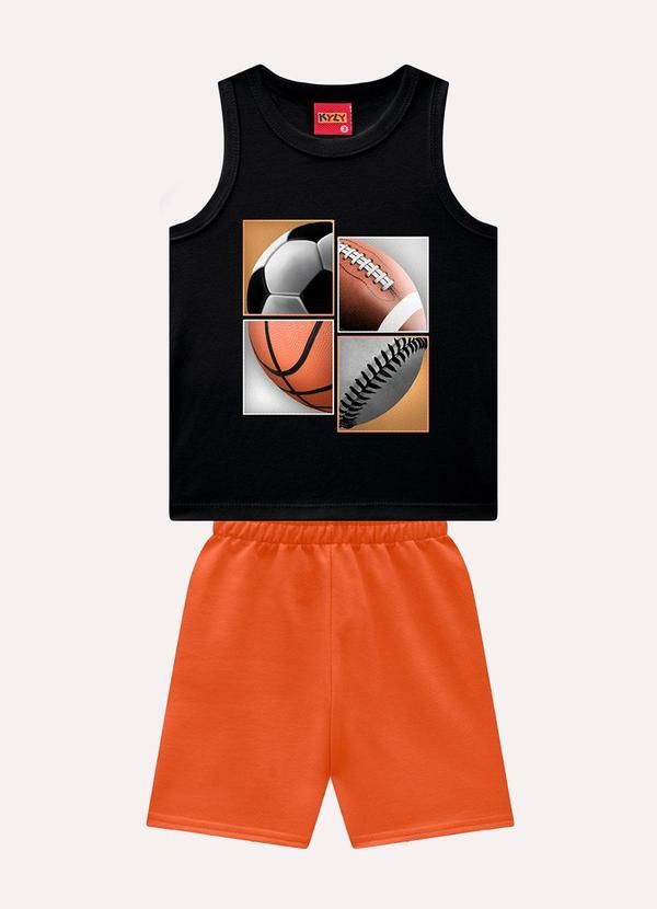 Conjunto Infantil Menino em Algodão Preto