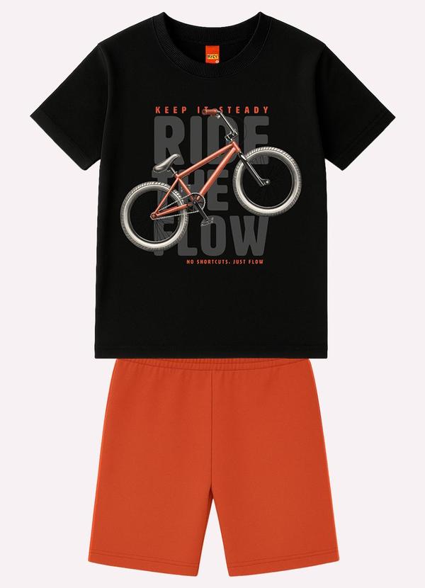 Conjunto Infantil Menino em Algodão Preto