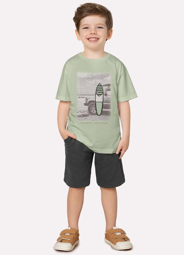 Conjunto Infantil Menino em Algodão Verde