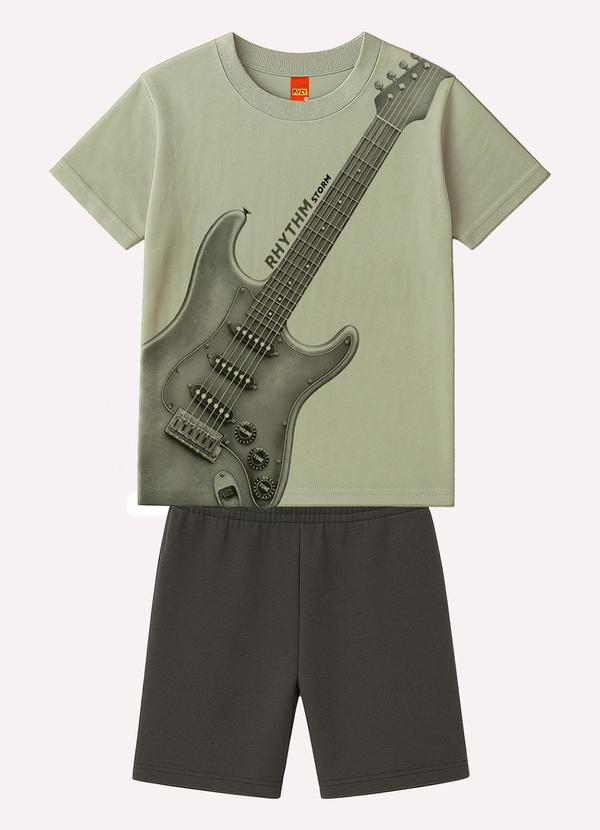 Conjunto Infantil Menino em Algodão Verde