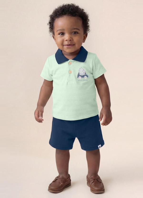 Conjunto Infantil Menino em Cotton Azul