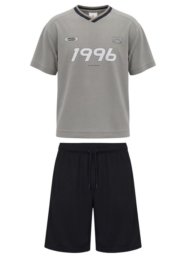 Conjunto Infantil Menino em Malha Cinza