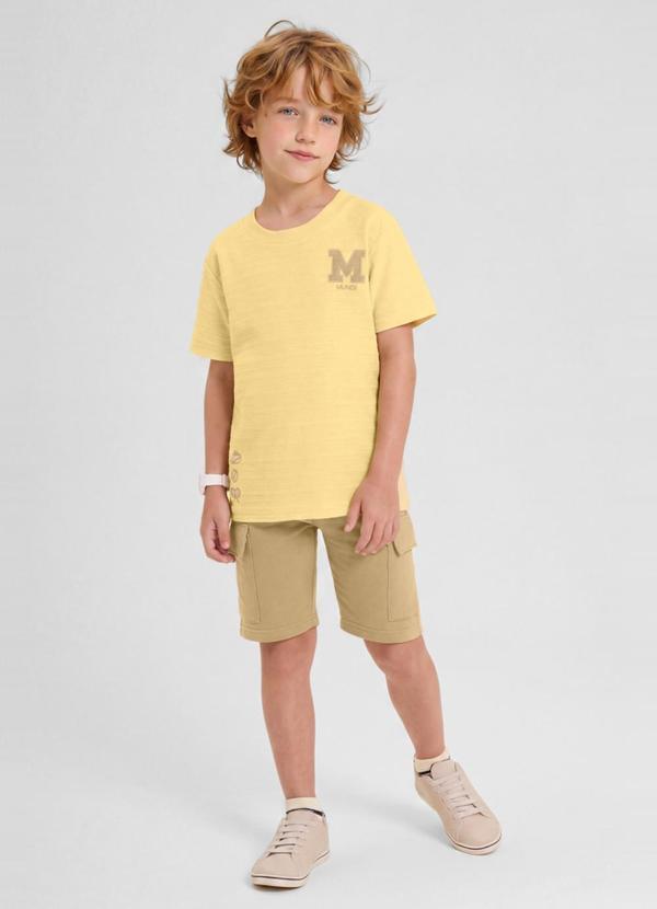Conjunto Infantil Menino em Meia Malha Amarelo