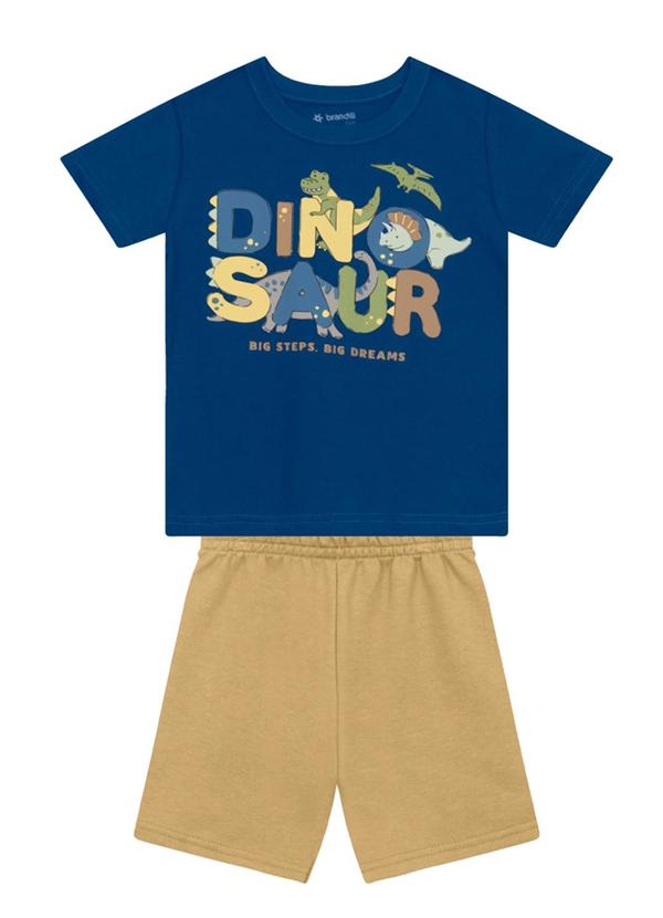 Conjunto Infantil Menino em Meia Malha Azul