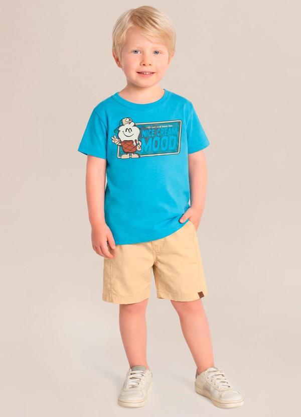 Conjunto Infantil Menino em Meia Malha Azul