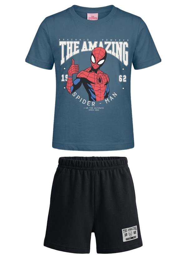 Conjunto Infantil Menino em Meia Malha Azul