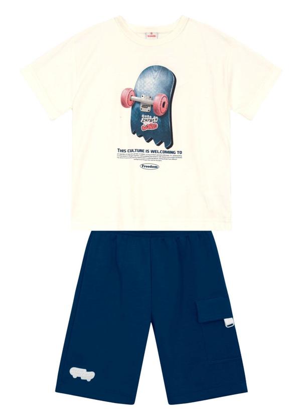 Conjunto Infantil Menino em Meia Malha Bege