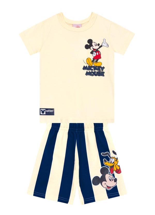 Conjunto Infantil Menino em Meia Malha Bege
