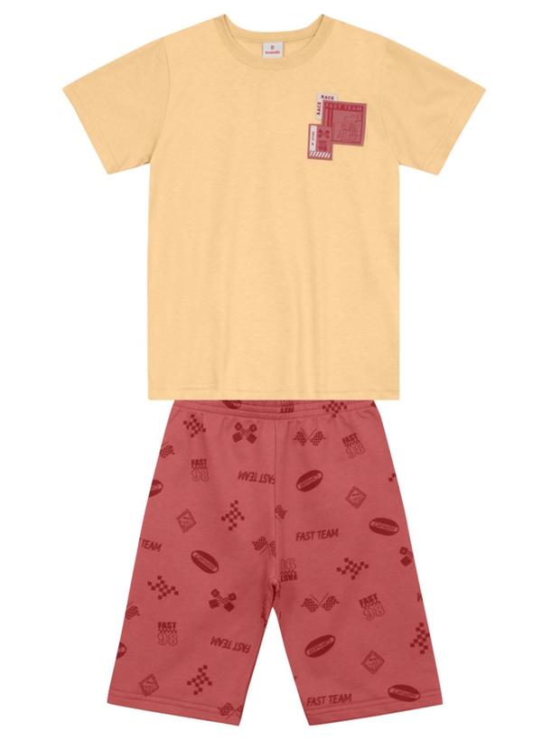 Conjunto Infantil Menino em Meia Malha Bege