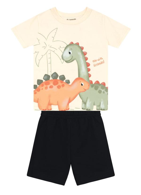 Conjunto Infantil Menino em Meia Malha Bege