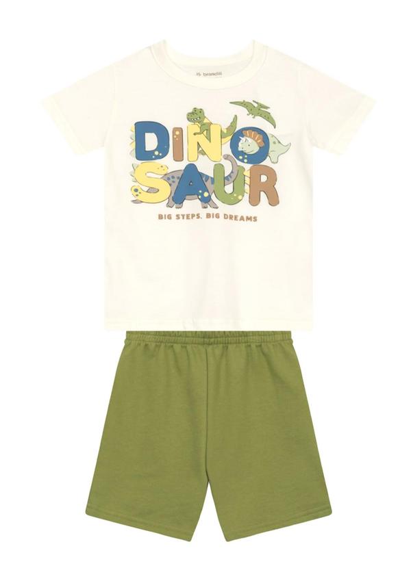 Conjunto Infantil Menino em Meia Malha Bege