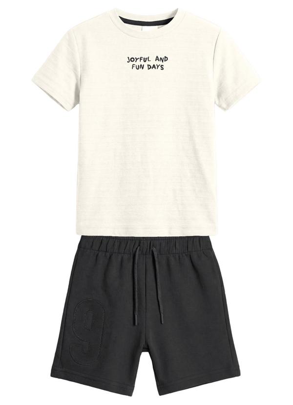 Conjunto Infantil Menino em Meia Malha Bege