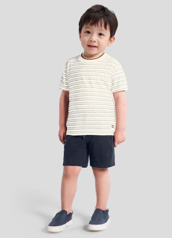 Conjunto Infantil Menino em Meia Malha Bege