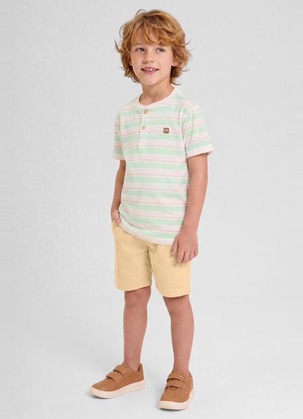 Conjunto Infantil Menino em Meia Malha Bege