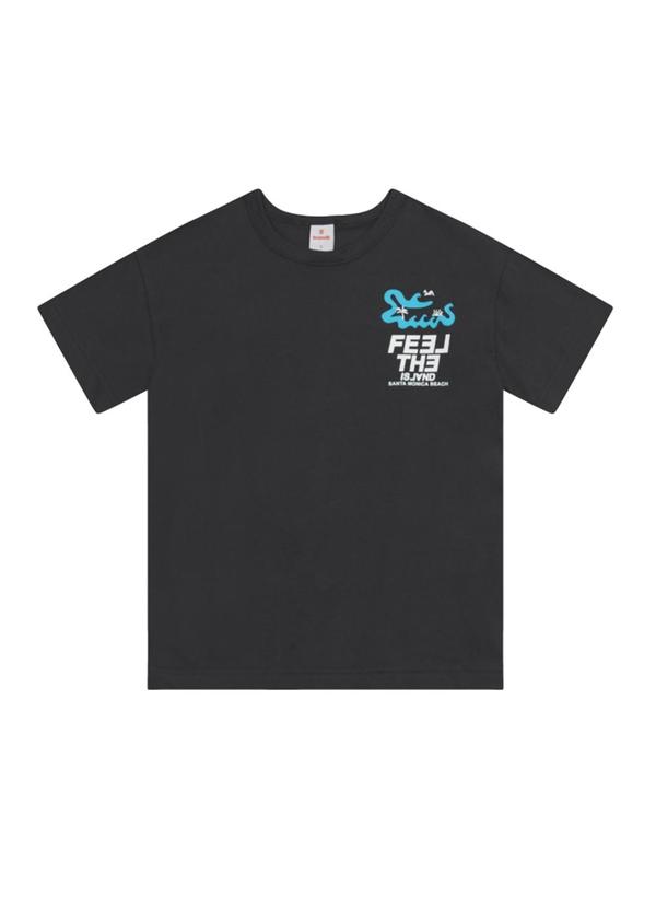 Camiseta Infantil Menino em Meia Malha Cinza