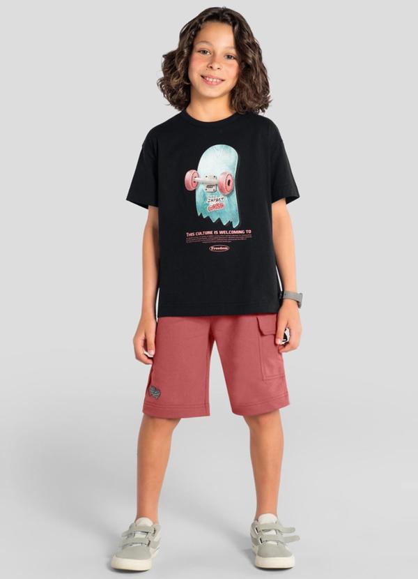 Conjunto Infantil Menino em Meia Malha Preto