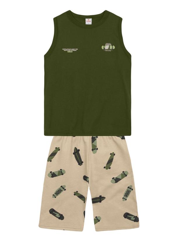 Conjunto Infantil Menino em Meia Malha Verde