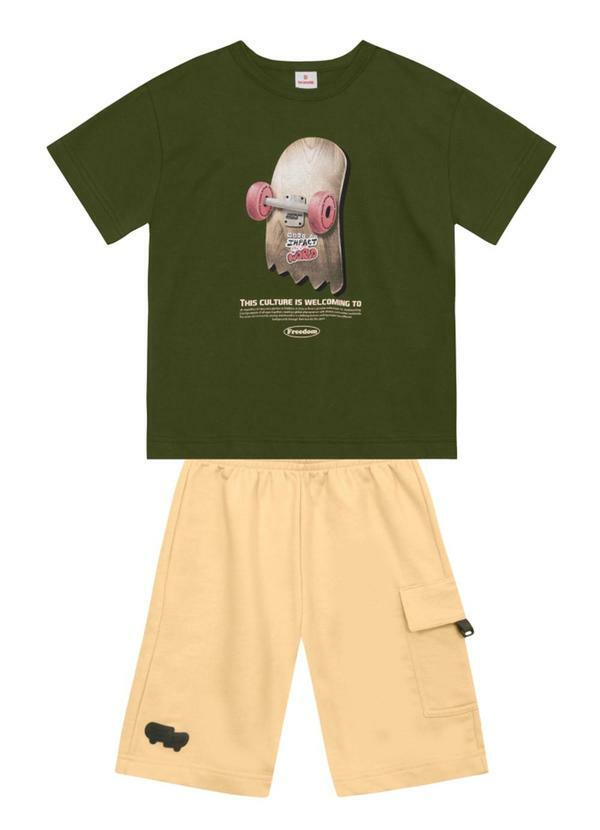 Conjunto Infantil Menino em Meia Malha Verde