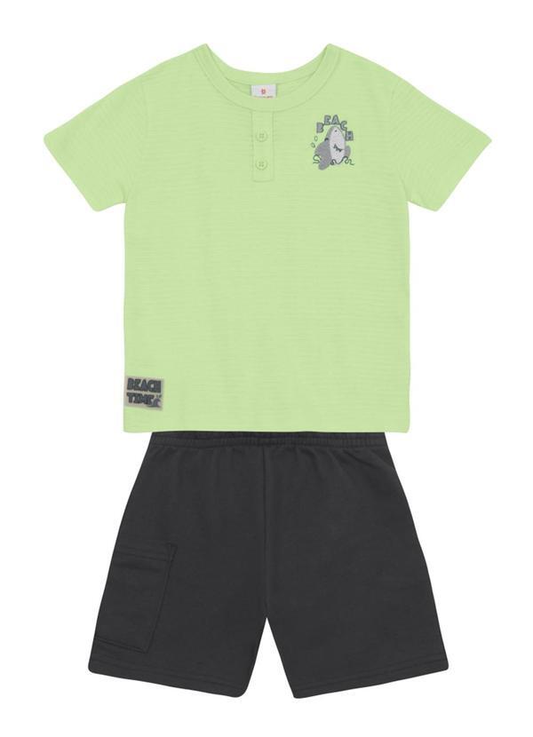 Conjunto Infantil Menino em Meia Malha Verde